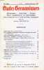 ETUDES GERMANIQUES, 23e ANNEE, N&deg; 92, OCT.-DEC. 1968, ALLEMAGNE, AUTRICHE, SUISSE, PAYS SCANDINAVES ET NEERLANDAIS (Sommaire: Red&eacute;couverte de Tieck, ...