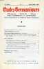 ETUDES GERMANIQUES, 25e ANNEE, N&deg; 97, JAN.-MARS 1970, ALLEMAGNE, AUTRICHE, SUISSE, PAYS SCANDINAVES ET NEERLANDAIS (Sommaire: Un anc&ecirc;tre de Franz Moor ...