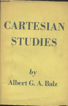 Cartesian studies. Balz Albert G.A.