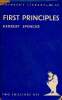 "First Principles. 6th edition (Collection ""Thinker's library"", n°62)". Spencer Herbert
