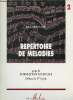 Répertoire de mélodies. Début de 2eme cycle. Labrousse M.