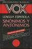 VOX Diccinario manual de sinonimos y antonimos. Blecua Perdices D. José Manuel