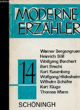 Moderne Erzähler, vol. XIV : Humor in der neueren deutschen Literatur. Das Freiheitsbändchen, par Werner Bergengruen - Unberechenbare Gäste, par ...
