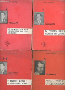 "Lot de 5 volumes de la collection ""Politica Comunista"" : Vol. 1, 2, 3, 5-6, 8". Togliatti Palmiro, Longo Luigi