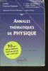 Annales thématiques corrigées de Physique-CAPES sciences physiques, agrégation sciences physiques. Clavier Pascal, Thouroude Daniel