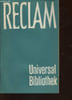 Reclams Universal Bibliothek. Gesamtkatalog Fr&uuml;hjahr 1970. Collectif