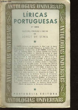 "Liricas Portuguesas (Collection ""Antologias universais""). Poema da Pedra Lioz, par Antonio Pedro - Vem, dentre as Mulheres, par Polibio Gomes Dos ...