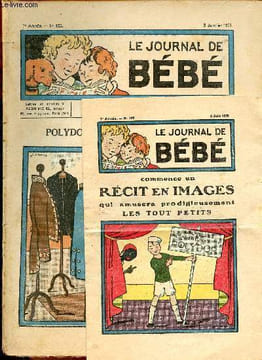 Le journal de Bébé - 1er semestre 1935 - n°165 + 166 + 168 à 170 + 172 + 173 + 175 à 180 + 184 + 185 + 187 - du 3 janvier au 6 juin 1935 + supplément ...