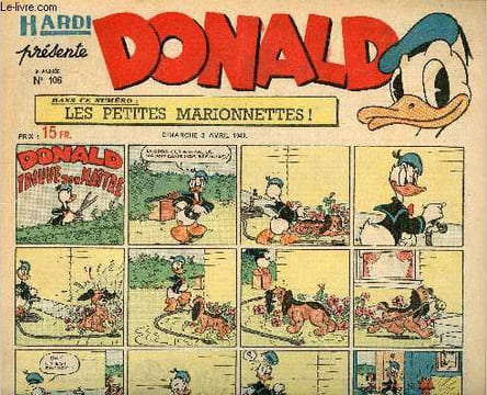 Donald (Hardi présente) - n° 106 - 3 avril 1949 - Donald trouve son maître. Collectif / Walt Disney