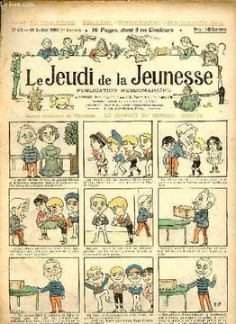 Le jeudi de la jeunesse - n° 64 - 13 juillet 1905 - Le coffret du général Hirsute par Drawer - Cris d'animaux par Brun - Pharaon le Borgne par ...