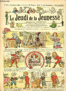 Le jeudi de la jeunesse - n° 235 - 22 octobre 1908 - La fleur qui chante la nuit par Lajarrige - Le coup de soleil d'Alcindor par Nadal - Un bon ...