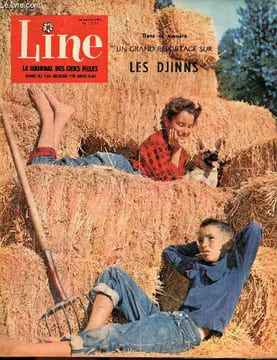 Line - n° 336 - Août 1961 - Il n'ets jamais trop tard par Duval et Blondeau - Le trésor des hommes bleus - Les Djinns - Le monde merveilleux des ...