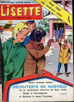 Lisette - Année 1964 - n°1 à 38 + 42 à 48 + 50 à 52 - du 5 janvier au 27 décembre 1964 - Découverte en Norvège par Miollis -Angelita, reine de Séville ...