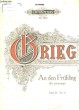 An den Frühling (Au Printemps). Klavierstück, Op. 43 n°6. GRIEG Edvard