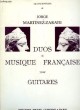 Duos de Musique Française pour Guitares.. MARTINEZ-ZARATE Jorge