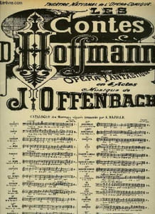 Contes d'Hoffmann N°8 bis : Couplets, chantés par Mlle Marguerite Ugalde. Partitions Piano - Chants