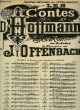 Contes d'Hoffmann N°8 bis : Couplets, chantés par Mlle Marguerite Ugalde. Partitions Piano - Chants. OFFENBACH Jacques