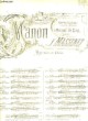 Manon N°16 : A nous les Amours et les Roses ! Partition Chant et Piano.. MASSENET J.