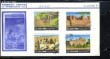 Collection de 4 timbres-poste oblitérés, de l'Etat d'Oman. Revolter's Heavy Gun. Sahar Fort. Revolter's during a halt. Izki Fort.. TIMBRES-POSTE DES ...