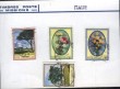 Collection de 4 timbres-poste oblitérés, d'Italie. Série : Arbres et Fleurs.. TIMBRES-POSTE DES MISSIONS