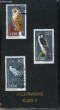 Collection de 3 timbres-poste neufs et oblitérés, d'Allemagne. Série Ornithologie : Oiseau, Hibou, Grue.. TIMBRE-POSTE