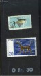 Pochette de 2 timbres-poste oblitérés, de République Démocrate Allemande. DDR. TIMBRE-POSTE