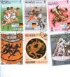 Pochette de 6 timbres-poste oblitérés, de Ras Al Khaima. Jeux Olympiques de Munich, 1972.. TIMBRE-POSTE