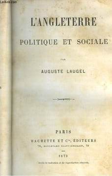 L'Angleterre, politique et sociale.. LAUGEL Auguste