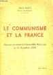 Le Communisme et la France. Discours prononcé à l'Assemblée Nationale le 16 novembre 1948. MOCH Jules