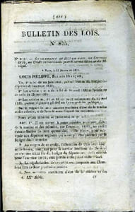 Bulletin des Lois N°875 : Ordonnance du Roi qui ouvre, sur l'exercice 1842, un Crédit extraordinaire pour le service intérieur du Sénégal.