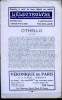 Othello. Fascicule de présentation de la pièce.. MIRANDA
