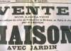 Affiche de la Vente sur Licitation d'une Maison avec Jardin, située à Caudéran. Le 6 avril 1924. ETUDE DE Me DUBOIS