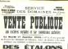 Affiche de la Vente Publique aux enchères verbales et sur soumissions cachetées des Etalons à abattre en 1950 et provenant du dépôt d'étalons de ...