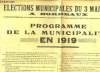 Journal des Elections Municipales du 3 Mai 1925 à Bordeaux. Programme de la Municipalité en 1919. VILLE DE BORDEAUX