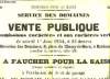 "Affiche de la Vente Publique d'Herbes à Faucher pour la saison 1954, au lieudit ""Les Collomates"", commune de Blanquefort. Le 1er juin 1954". ...