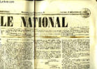 "Journal "" Le National "", du lundi 2 d&eacute;cembre 1850 : Rapport de M. de R&eacute;musat - Monk ...". CAYLUS Ernest, LOMBARD-MOREL A. & COLLECTIF