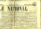 "Journal "" Le National "", du mardi 3 d&eacute;cembre 1850". CAYLUS Ernest, LOMBARD-MOREL A. & COLLECTIF