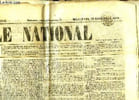 "Journal "" Le National "", du mercredi 25 d&eacute;cembre 1850 : Interpellations sur une adjudication pour fourniture de draps &agrave; l'arm&eacute;e.". CAYLUS Ernest, ...
