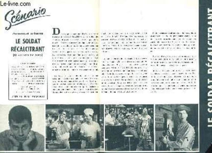 "1 brochure publicitaire du film "" Le soldat récalcitrant "" de Dean Martin, Jerry Lewis, Mike Kellin, Jean Ruth ..."