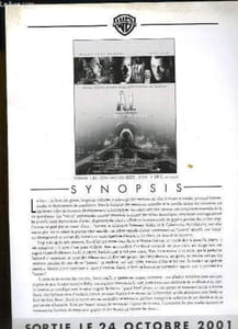 "Brochure de presse du film "" A.I. Intelligence Artificielle "" avec Haley Joel Osment et Jude Law."