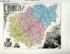 1 carte gravée en couleurs de la Corrèze - N°18. VUILLEMIN A., gravé par VILLEREY - ISIDORE