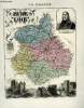 1 carte gravée en couleurs de l'Eure et Loir - N°27. VUILLEMIN A., gravé par ALES - ISIDORE