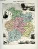 1 carte gravée en couleurs de l'Ille-et-Vilaine - N°34. VUILLEMIN A., gravé par DYONNET Ch. - VILLEREY