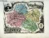 1 carte gravée en couleurs du Loiret - N°44. VUILLEMIN A., gravé par ALES - ISIDORE