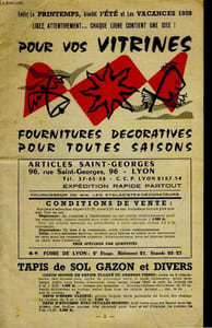 Catalogue de Fournitures Décoratives, Articles Saint-Georges, pour toutes saisons. Tapis de sol gazon, décoration en relief principe EMA ...