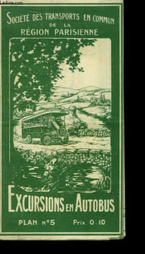 "Dépliant "" Excursions en Autobus. Plan N°5 """. COLLECTIF
