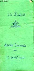 "Programme de la VIIIeme soirée dansante "" Les Oeillets "", du 17 avril 1920"