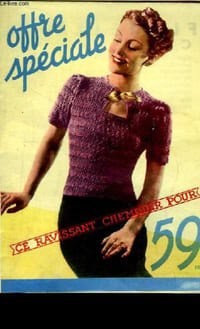 "Brochure publicitaire ""3 Suisses avec un échantillon de laine""."