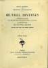 Oeuvres Diverses. TOME I (1824 - 1830). Texte révisé et annoté par Marcel Bouteron et Henri Longnon.. BALZAC Honoré de