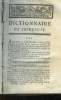 Dictionnaire de Chirurgie. TOME 1 : Abaisser la Cataracte - Gutturales. COLLECTIF